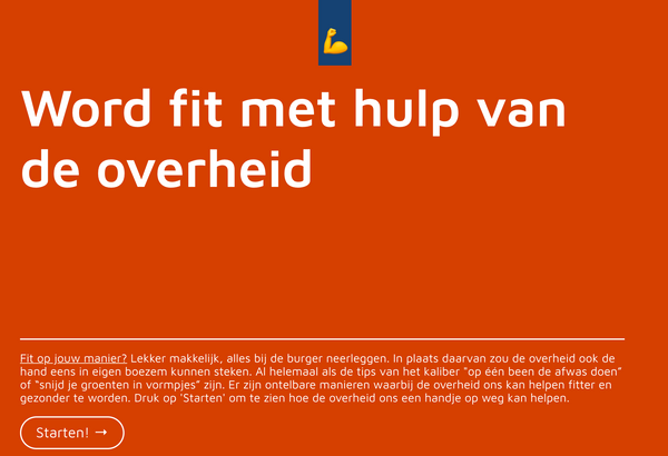 Nederland fitter en gezonder maken? Fitmetdeoverheid.nl